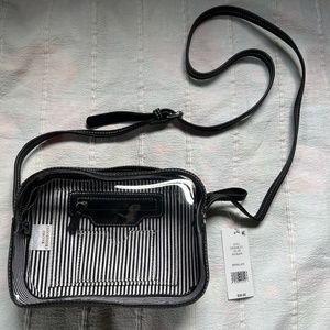 Clear / Black Stadium Crossbody Adjustable Strap